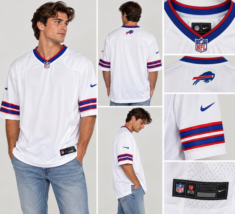 Nike Buffalo Bills Blank Customizable NFL Jersey White 3XL NWOT